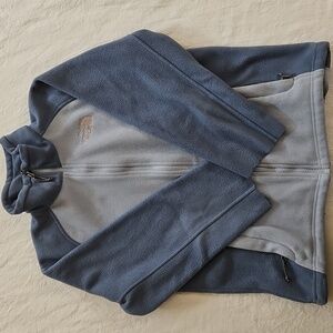 The North Face Womens Size Medium Blue Full Zip Fleece Jacket Polartec